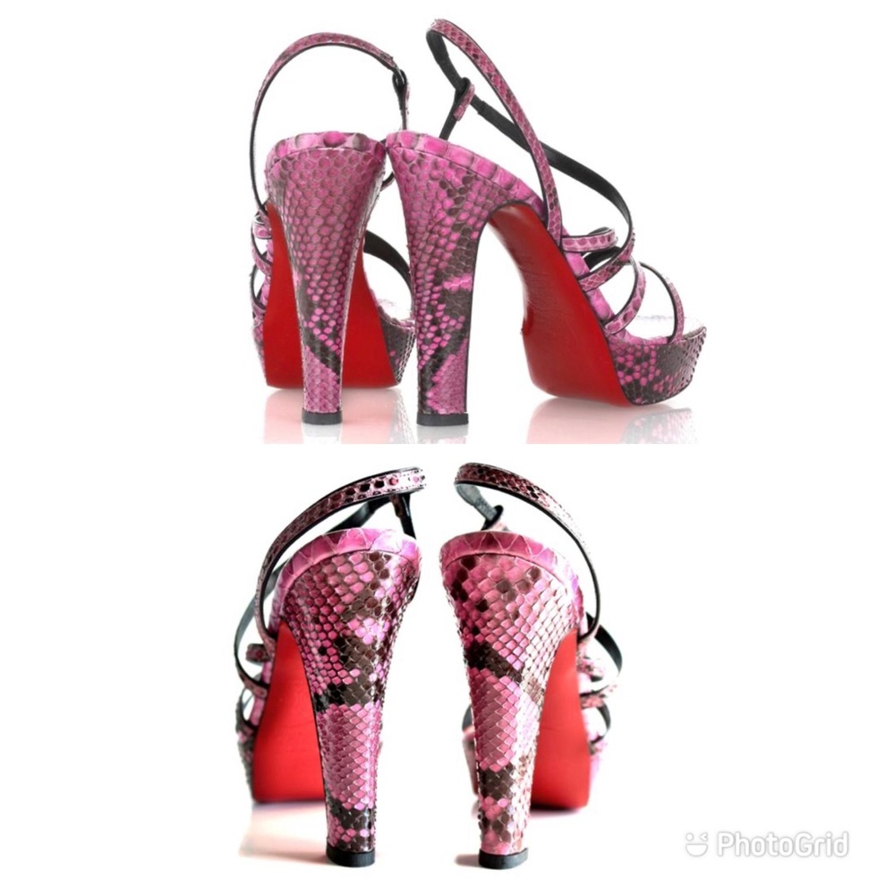 Christian Louboutin Python Snakeskin Sandals - image 4